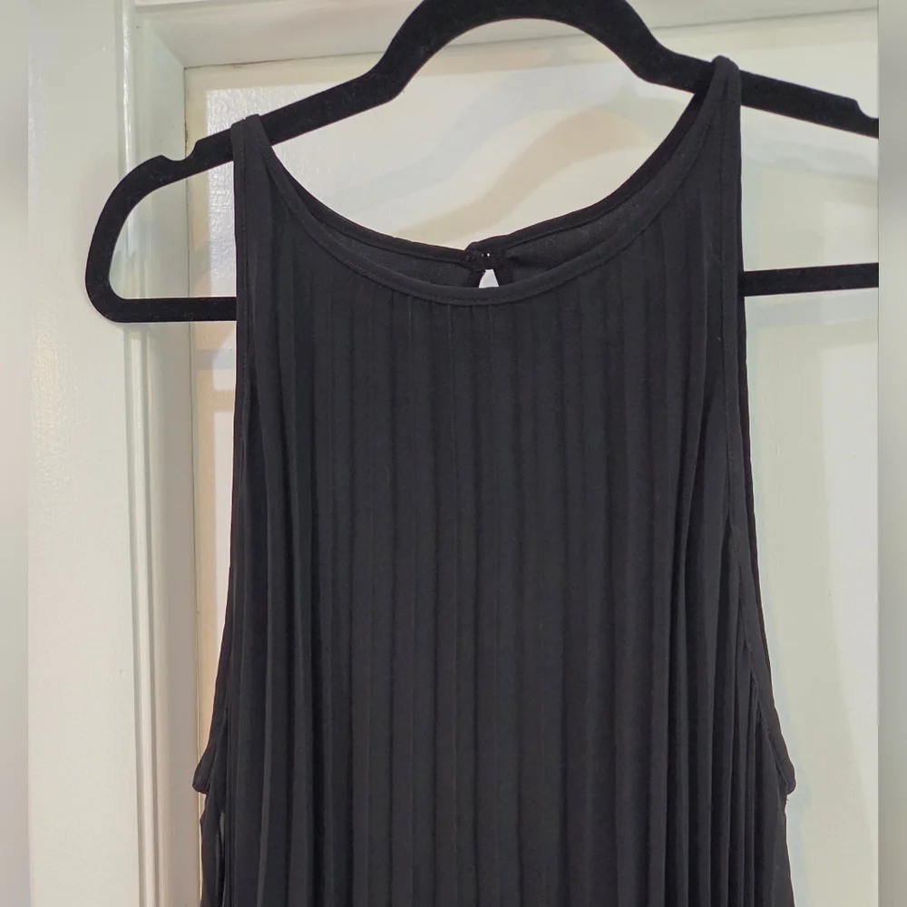 Women's Bisou Bisou Black Pleated Maxi Dress Size 16 - Picture 3 of 15